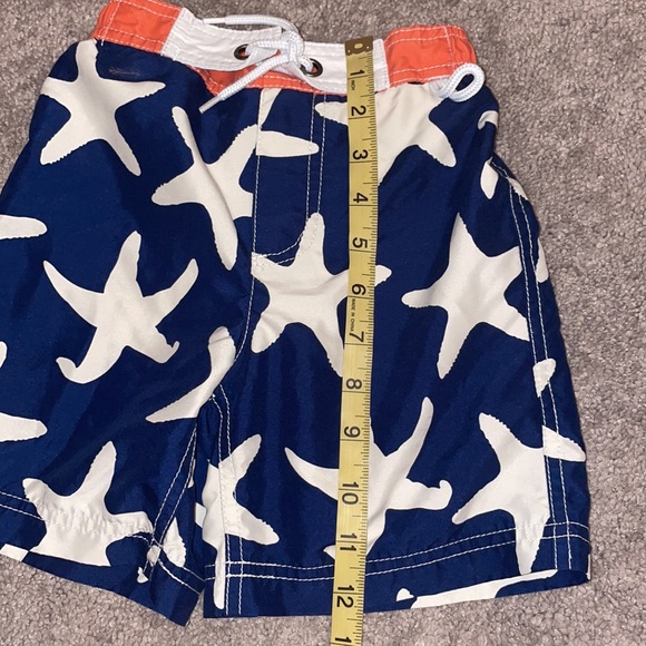 Mini Boden 4-5 swim trunks bottoms starfish blue boys beach Vacation pool lined - Picture 6 of 7
